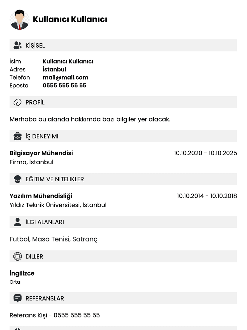 cv template 3